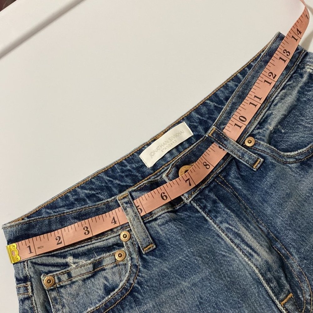 NWT Jonathan Simkhai Eliot High Rise Boyfriend Jeans 24 - Picture 9 of 9